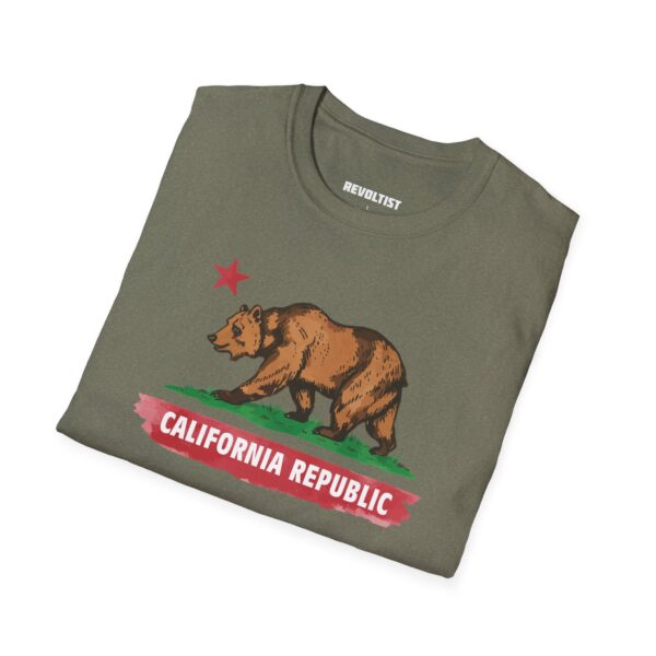 California Republic Bear T-Shirt | Unisex Softstyle Graphic Tee, Casual Wear, Gift for Californians, Vintage Style, Nature Lovers, Festival Shirt - Image 8