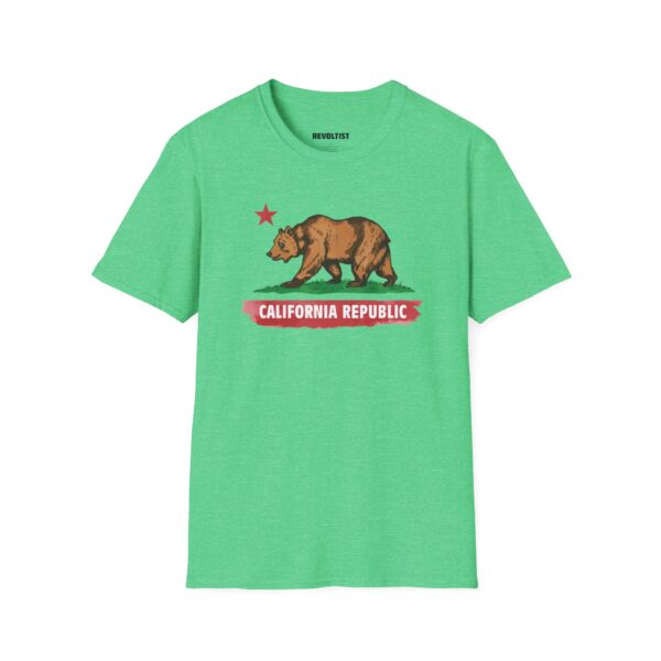 California Republic Bear T-Shirt | Unisex Softstyle Graphic Tee, Casual Wear, Gift for Californians, Vintage Style, Nature Lovers, Festival Shirt - Image 17
