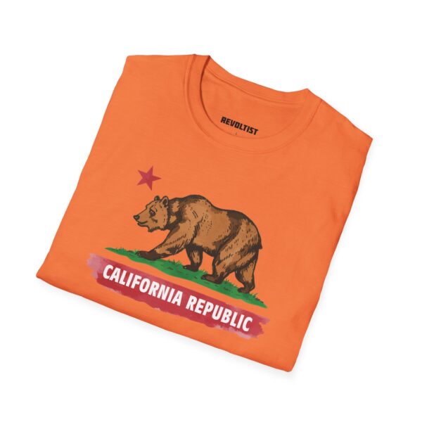 California Republic Bear T-Shirt | Unisex Softstyle Graphic Tee, Casual Wear, Gift for Californians, Vintage Style, Nature Lovers, Festival Shirt - Image 16
