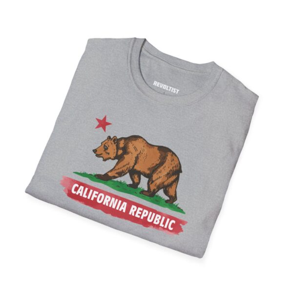 California Republic Bear T-Shirt | Unisex Softstyle Graphic Tee, Casual Wear, Gift for Californians, Vintage Style, Nature Lovers, Festival Shirt - Image 44