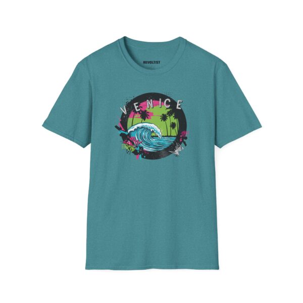 Venice Wave Unisex Softstyle T-Shirt - Beach Vibe, Summer Essential, Graphic Tee, Casual Wear, Gift for Surf Lovers - Image 5