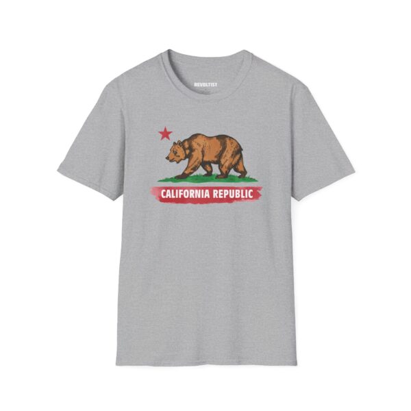 California Republic Bear T-Shirt | Unisex Softstyle Graphic Tee, Casual Wear, Gift for Californians, Vintage Style, Nature Lovers, Festival Shirt - Image 41