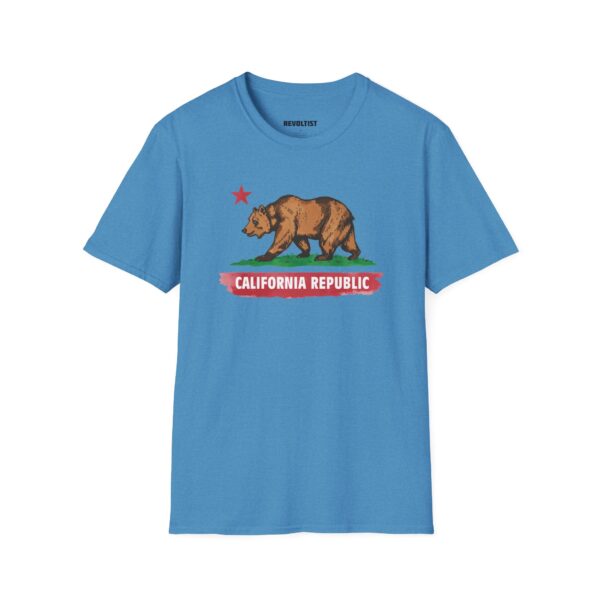 California Republic Bear T-Shirt | Unisex Softstyle Graphic Tee, Casual Wear, Gift for Californians, Vintage Style, Nature Lovers, Festival Shirt - Image 25