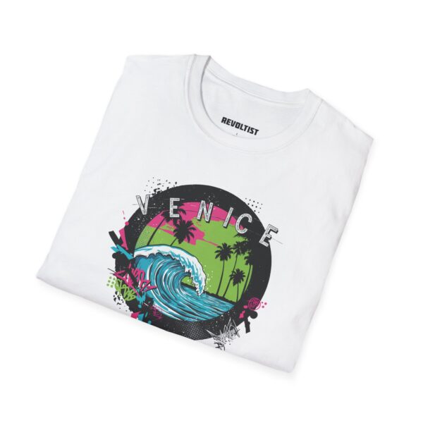 Venice Wave Unisex Softstyle T-Shirt - Beach Vibe, Summer Essential, Graphic Tee, Casual Wear, Gift for Surf Lovers - Image 12