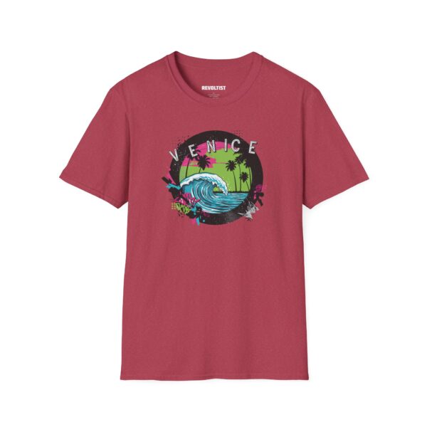 Venice Wave Unisex Softstyle T-Shirt - Beach Vibe, Summer Essential, Graphic Tee, Casual Wear, Gift for Surf Lovers