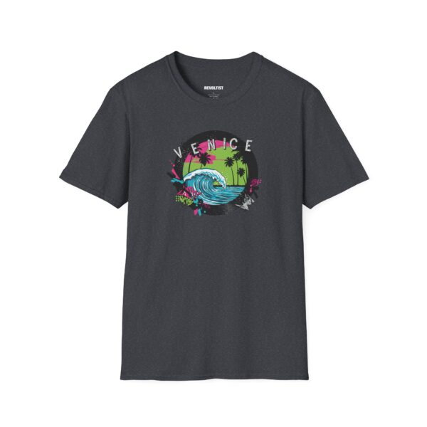 Venice Wave Unisex Softstyle T-Shirt - Beach Vibe, Summer Essential, Graphic Tee, Casual Wear, Gift for Surf Lovers - Image 7