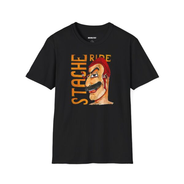 Stache Ride Graphic Art T-Shirt - Image 3