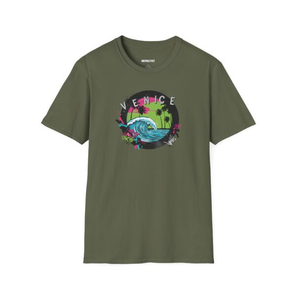 Venice Wave Unisex Softstyle T-Shirt - Beach Vibe, Summer Essential, Graphic Tee, Casual Wear, Gift for Surf Lovers - Image 5