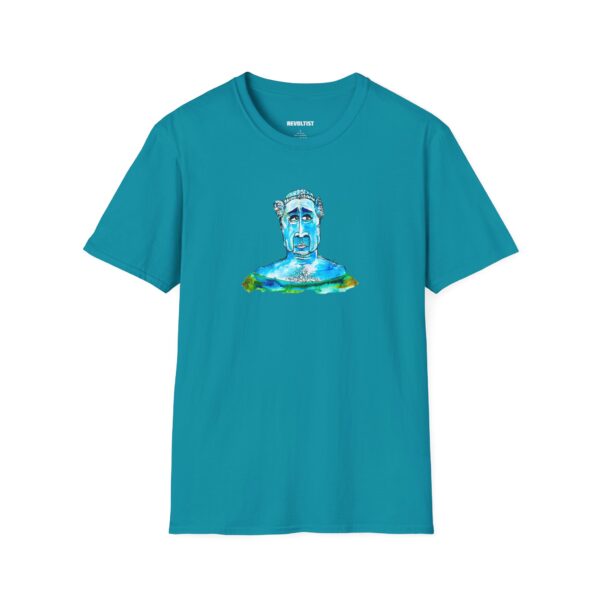 Blue Man Brain Graphic Art T-Shirt - Image 4