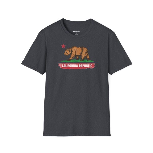 California Republic Bear T-Shirt | Unisex Softstyle Graphic Tee, Casual Wear, Gift for Californians, Vintage Style, Nature Lovers, Festival Shirt - Image 6