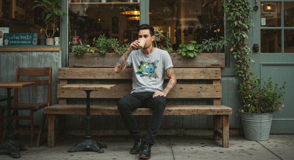 Venice California Skeleton Stix T-Shirt - Image 9