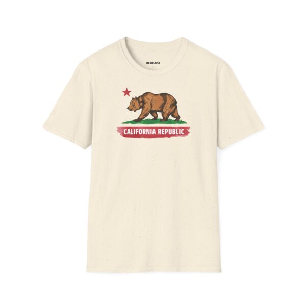 California Republic Bear T-Shirt | Unisex Softstyle Graphic Tee, Casual Wear, Gift for Californians, Vintage Style, Nature Lovers, Festival Shirt - Image 5