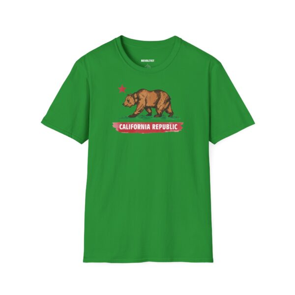 California Republic Bear T-Shirt | Unisex Softstyle Graphic Tee, Casual Wear, Gift for Californians, Vintage Style, Nature Lovers, Festival Shirt