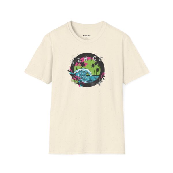 Venice Wave Unisex Softstyle T-Shirt - Beach Vibe, Summer Essential, Graphic Tee, Casual Wear, Gift for Surf Lovers - Image 4