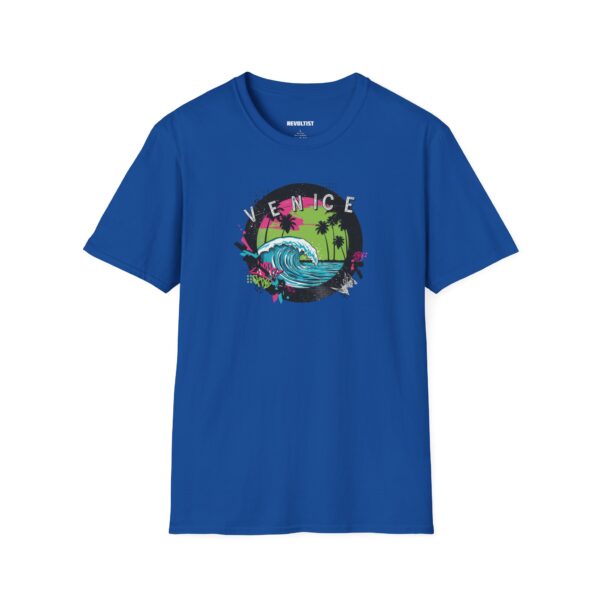 Venice Wave Unisex Softstyle T-Shirt - Beach Vibe, Summer Essential, Graphic Tee, Casual Wear, Gift for Surf Lovers - Image 6