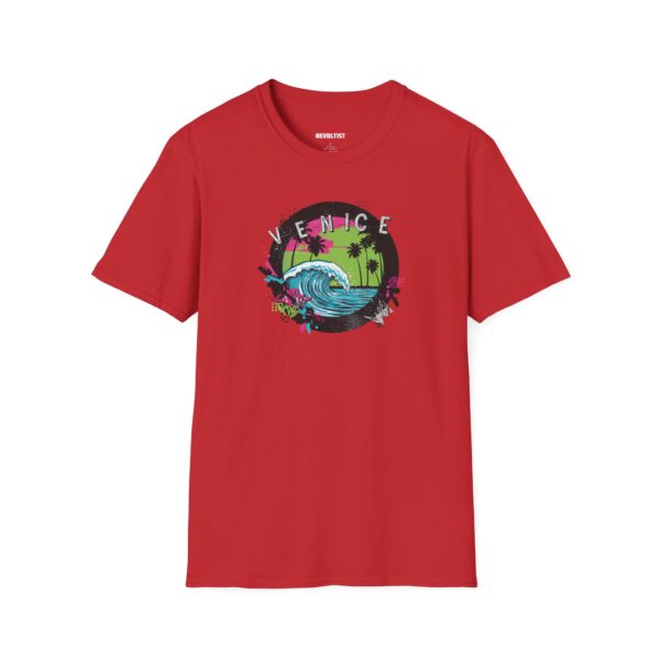 Venice Wave Unisex Softstyle T-Shirt - Beach Vibe, Summer Essential, Graphic Tee, Casual Wear, Gift for Surf Lovers