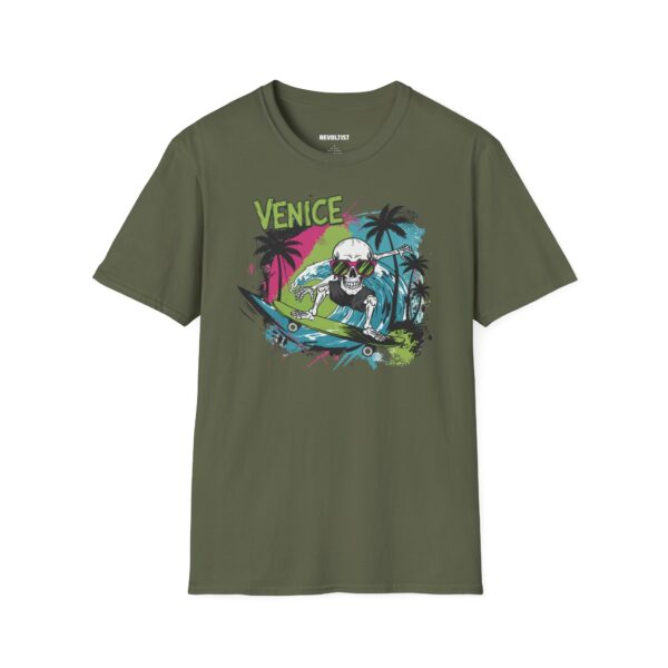 Surf Skateboard Skeleton T-Shirt - Image 3