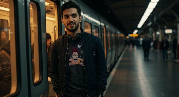 Dice Man Graphic Art T-Shirt - Image 10