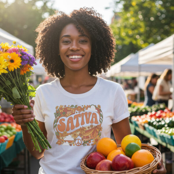 Sativa 70s Floral Graphic T-Shirt - Image 8