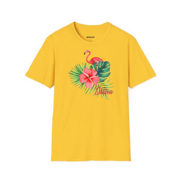Sativa Flower Tropical Flamingo T-Shirt - Image 4